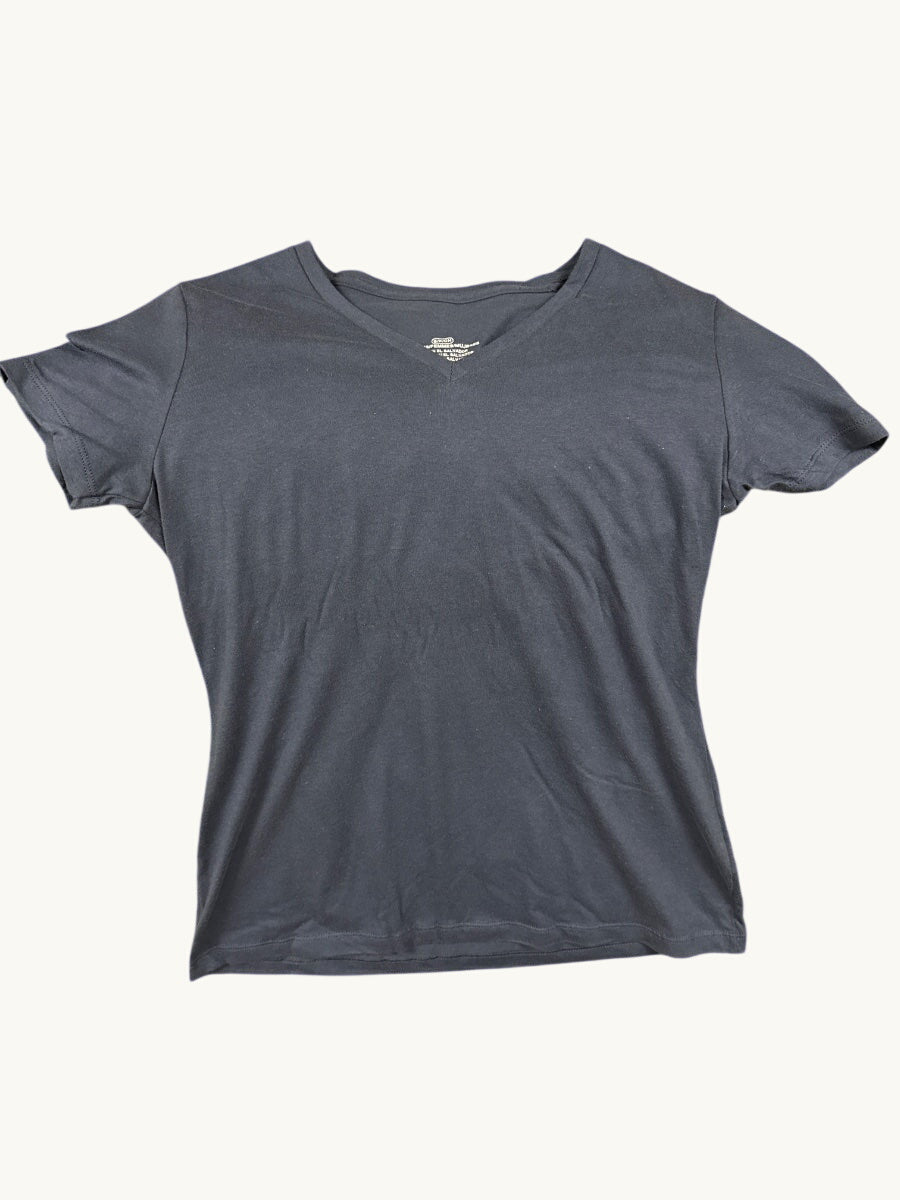 Camiseta atlética azul marino con cuello en V para niños pequeños