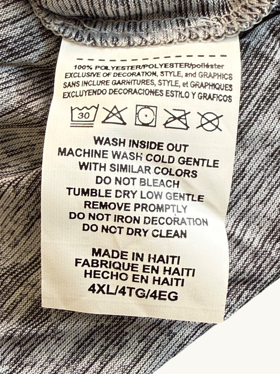 Camiseta raglán de cuello redondo y manga corta gris pizarra (4XL–5XL)