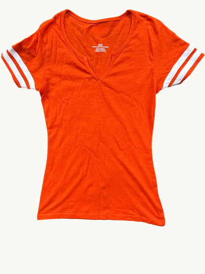 Camiseta con escote en V para mujer