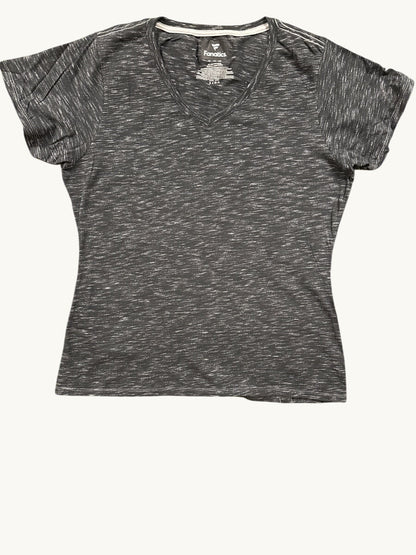 Camiseta de mujer sin decorar, de manga corta y cuello en V