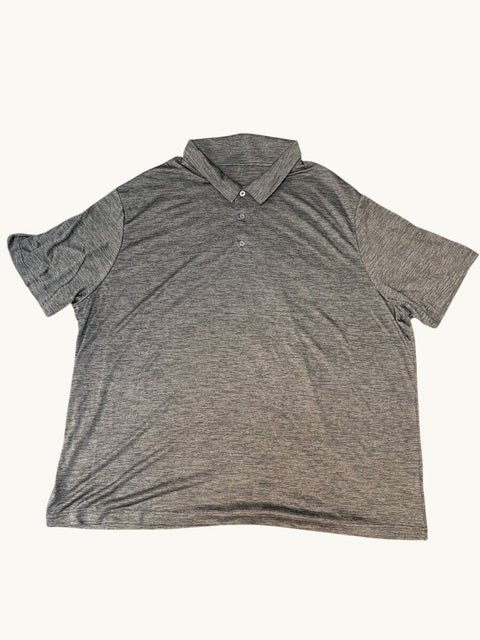 Storm Gray Striated Polo (3XL–5XL)
