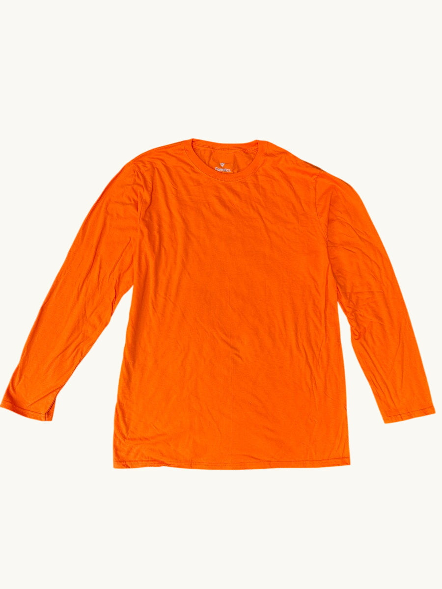 Camiseta de manga larga naranja oscuro para niños pequeños