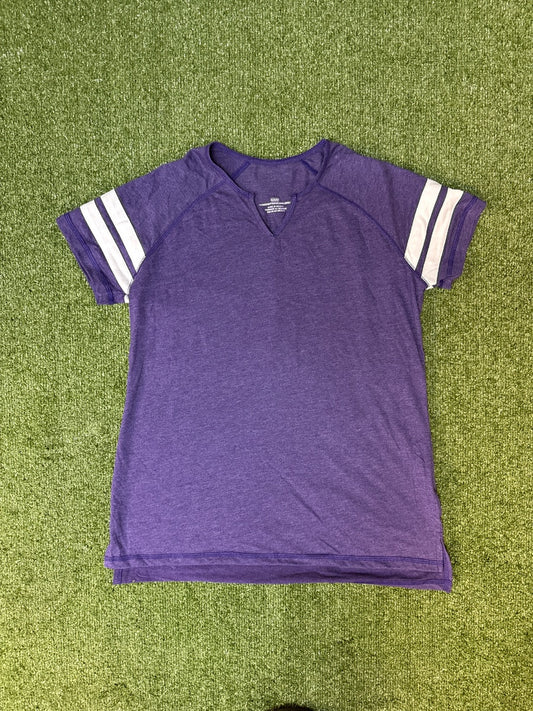 Undecorated Short Sleeve Raglan Notch Neck Tee
