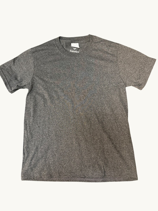 Camiseta juvenil de manga corta gris jaspeado carbón