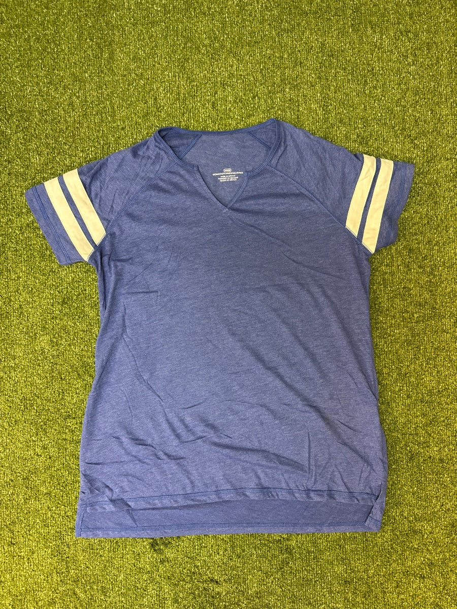 Undecorated Short Sleeve Raglan Notch Neck Tee