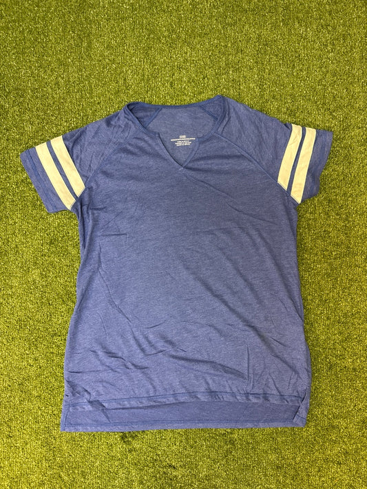 Undecorated Short Sleeve Raglan Notch Neck Tee