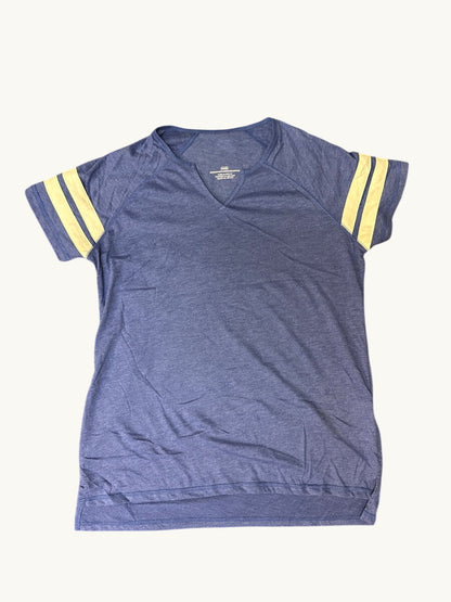 Camiseta raglán bicolor con escote de muesca