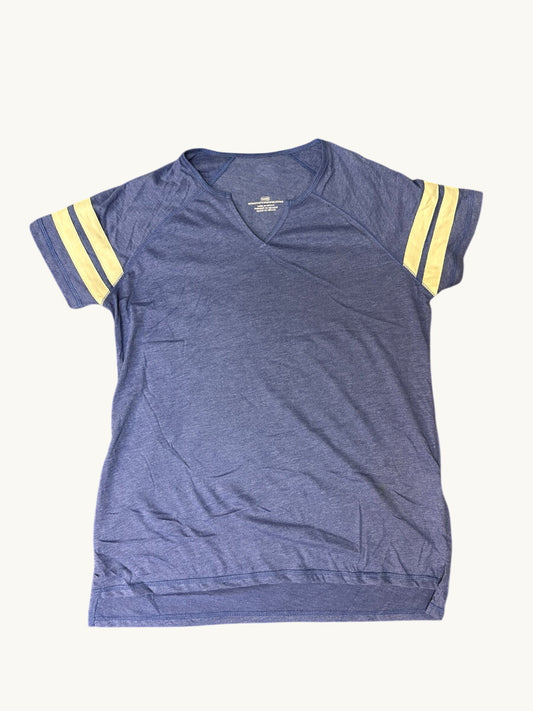 Undecorated Short Sleeve Raglan Notch Neck Tee