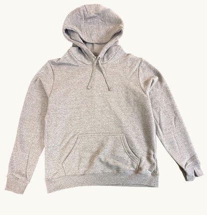 Sudadera con capucha gris jaspeado deportivo