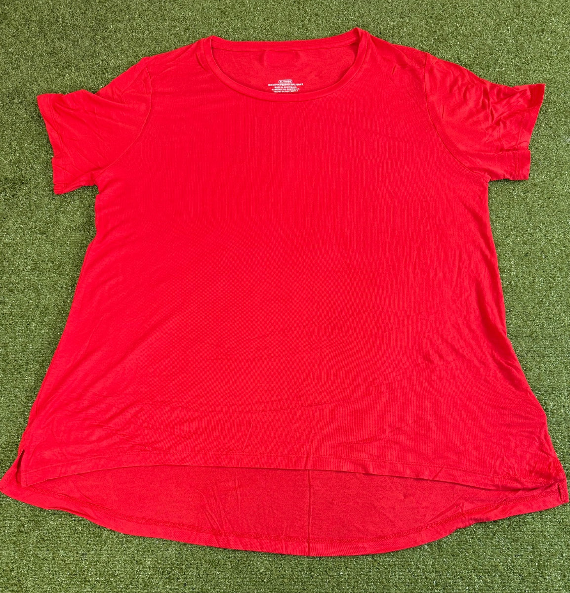 Undecorated Women's Short Sleeve Open Neck Loose Fit Top