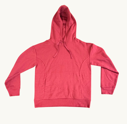 Sudadera con capucha de felpa de manga larga sin adornos