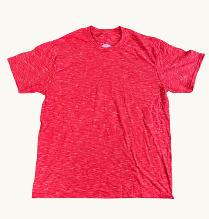 Camiseta Deportiva de Manga Corta Jaspeada sin Decoración