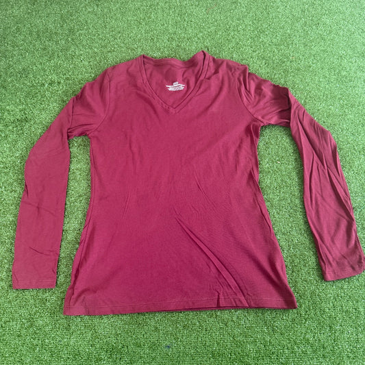 Undecorated Long Sleeve V-Neck Tee