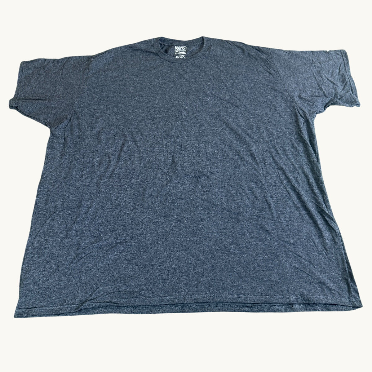 Camiseta de manga corta gris jaspeado (tallas grandes)