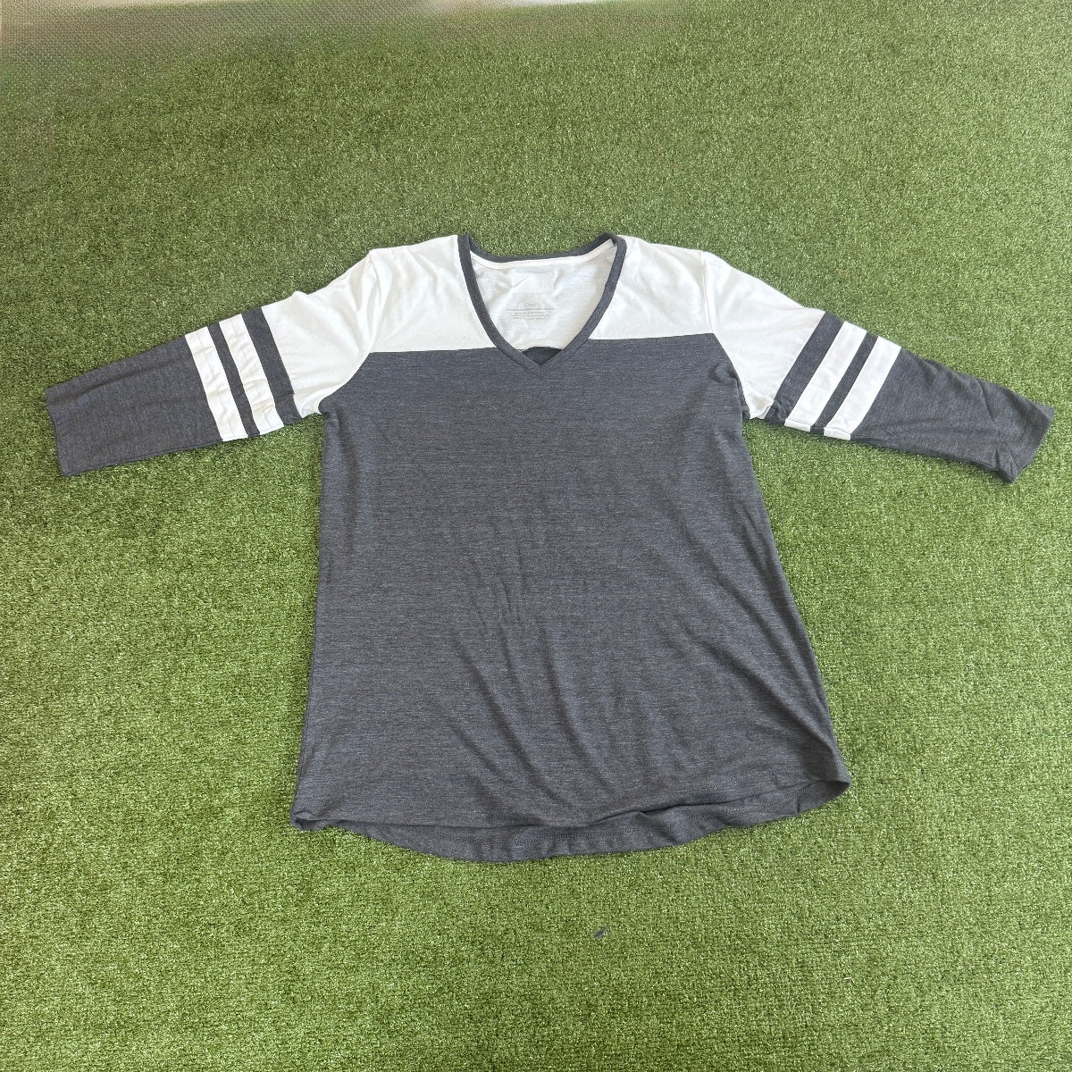 Three-Quarter Sleeve V-Neck Tee