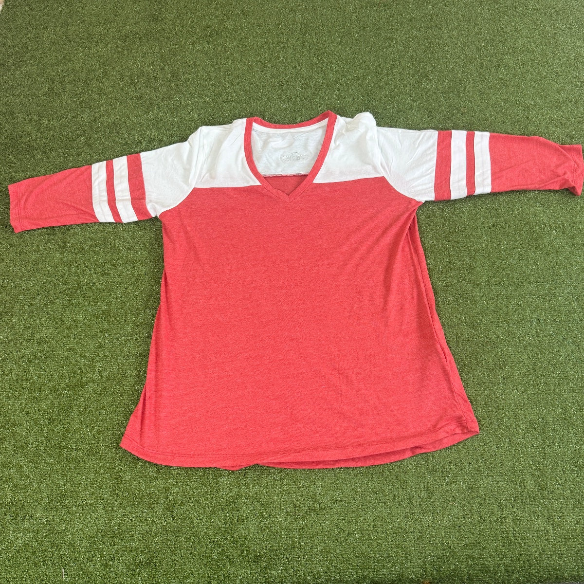 Three-Quarter Sleeve V-Neck Tee