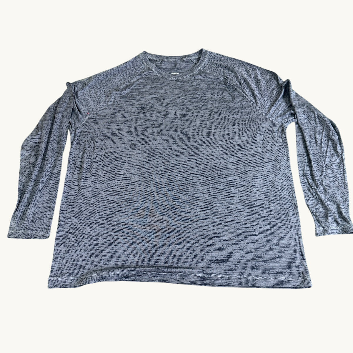 Camiseta de manga larga raglán con cuello redondo para adulto sin decorar