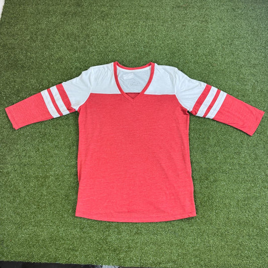 Women's Heather Three-Quarter Sleeve V-Neck Tee