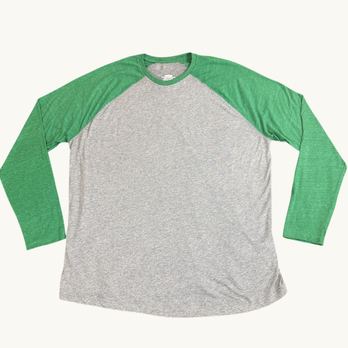 Camiseta raglán de manga larga lisa para adulto