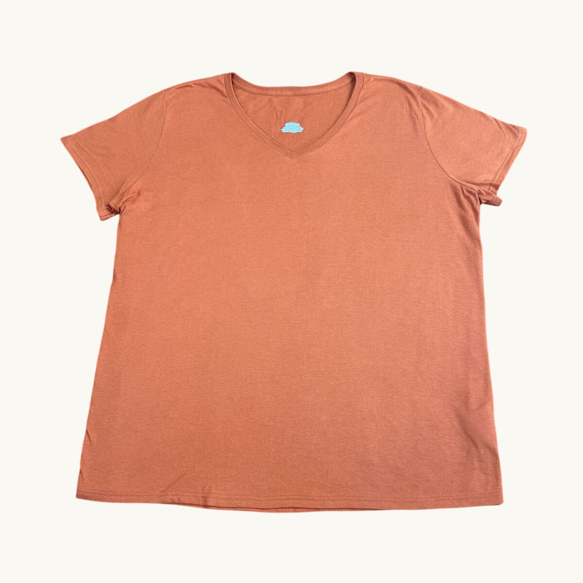 Camiseta naranja de cuello de pico de Texas (Tallas grandes)