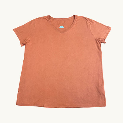 Camiseta naranja de cuello de pico de Texas (Tallas grandes)