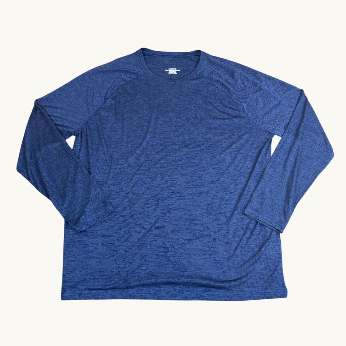 Athletic Navy Striated Crew Neck Raglan Sweatshirt