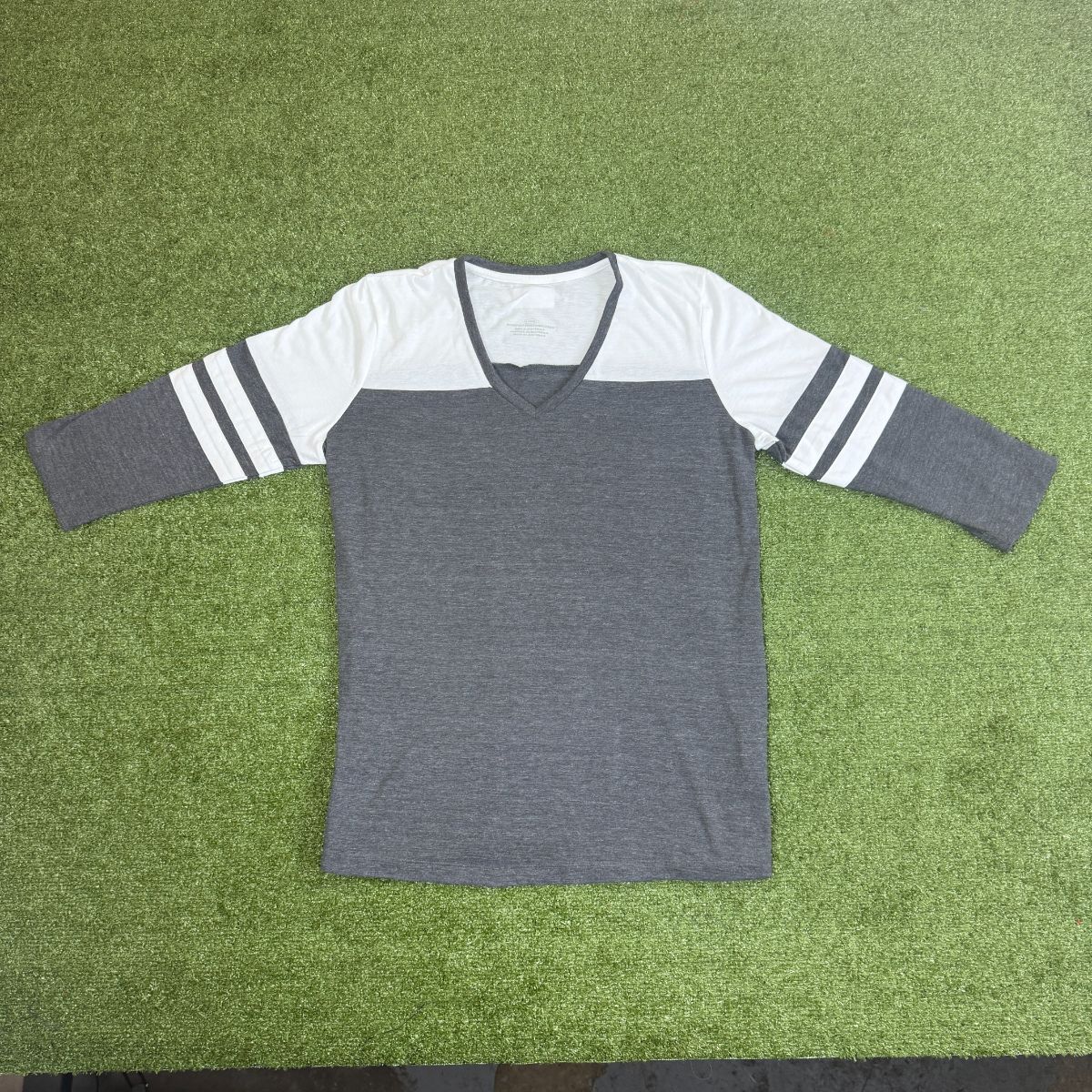 Three-Quarter Sleeve V-Neck Tee