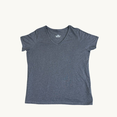 Charcoal Heather V-Neck Tee (Plus Sizes)