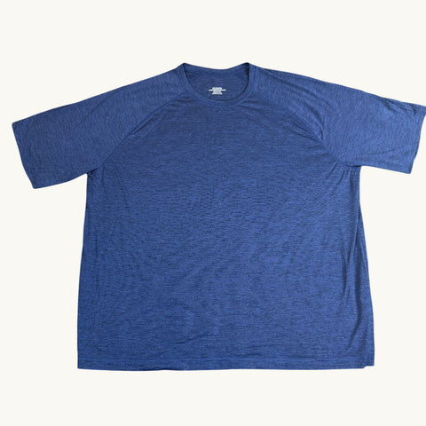 Athletic Navy Striated Crew Neck Raglan (Plus Sizes)