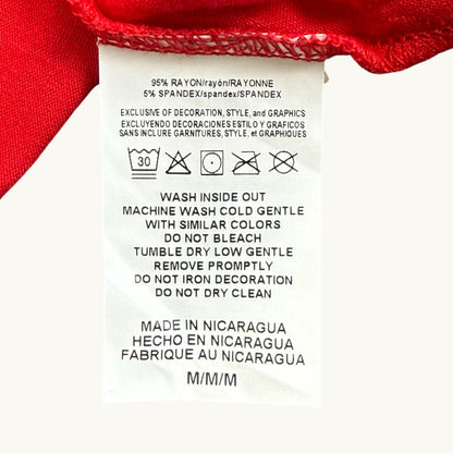 Sudadera Atlética Roja de Corte Holgado