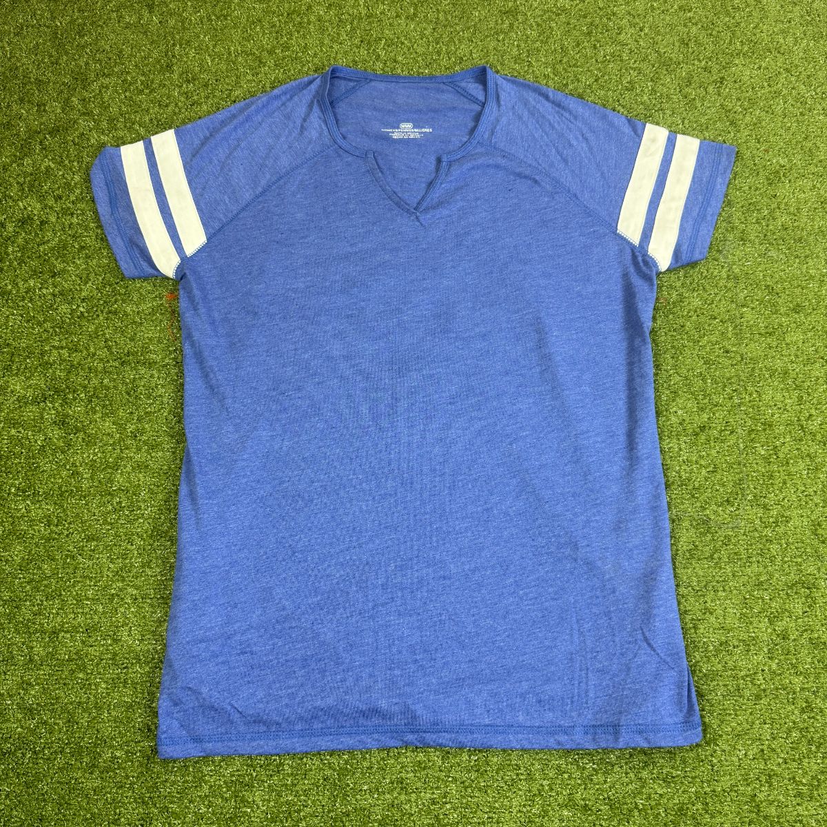 Undecorated Short Sleeve Raglan Notch Neck Tee