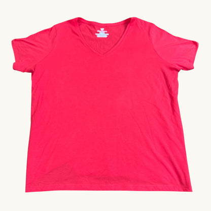 Camiseta de cuello de pico y manga corta sin decorar