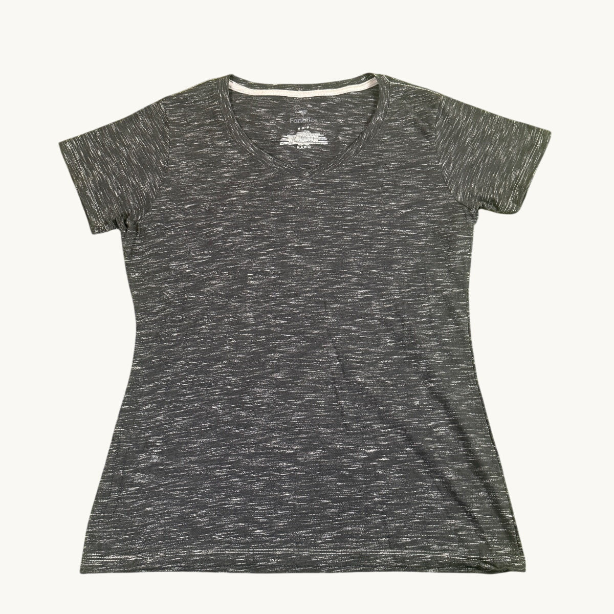 Camiseta de mujer sin decorar, de manga corta y cuello en V
