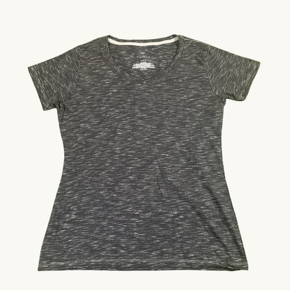 Camiseta de mujer sin decorar, de manga corta y cuello en V