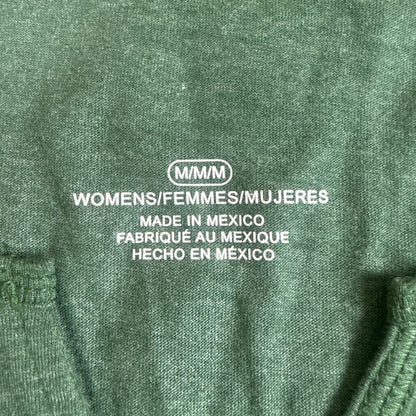 Camiseta raglán sin adornos de manga corta y cuello con muesca