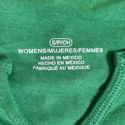 Camiseta de mujer de manga corta raglán con cuello en V sin adornos