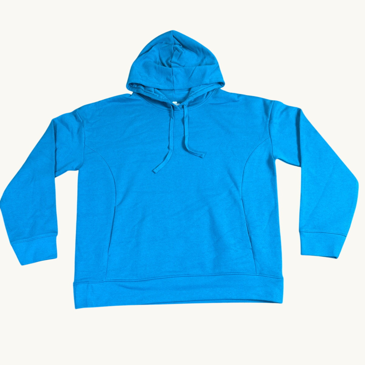 Sudadera con capucha de felpa de manga larga sin adornos