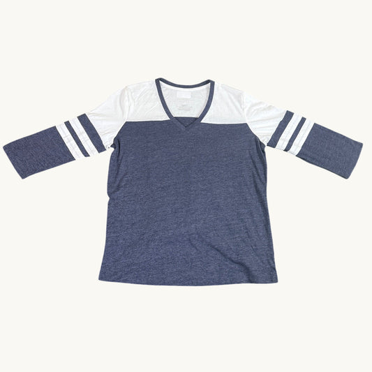 Three-Quarter Sleeve V-Neck Tee