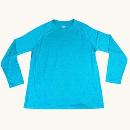 Sudadera lisa de manga larga con cuello redondo y corte raglán para adulto