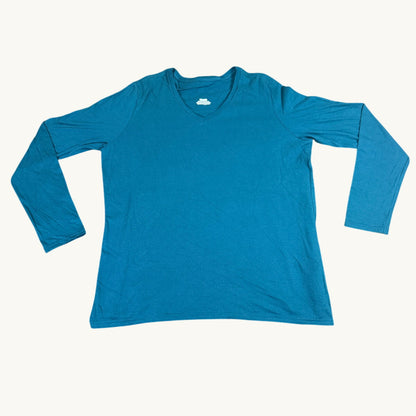 Camiseta de manga larga y cuello de pico