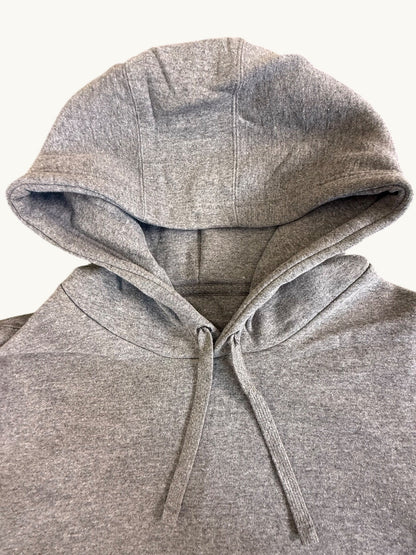 Sudadera con capucha gris jaspeado deportivo