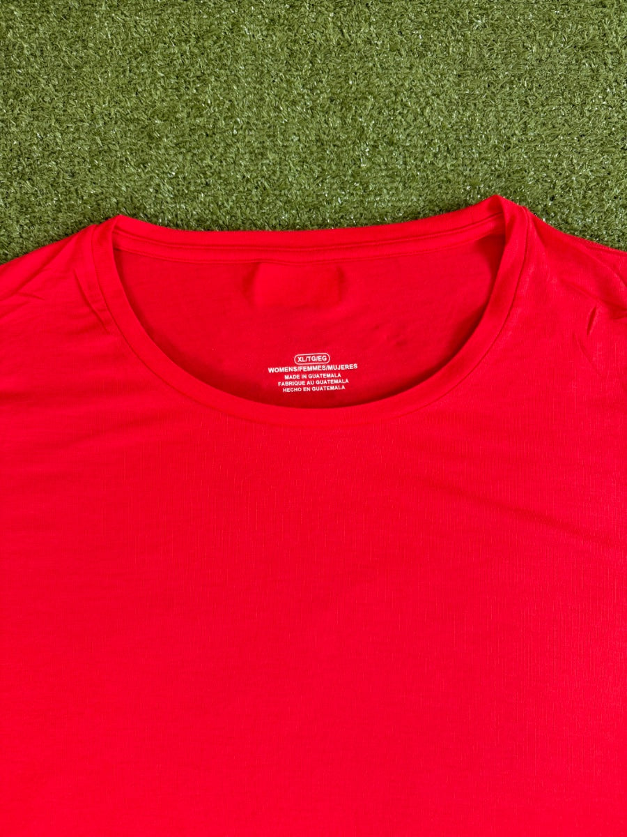 Undecorated Women's Short Sleeve Open Neck Loose Fit Top
