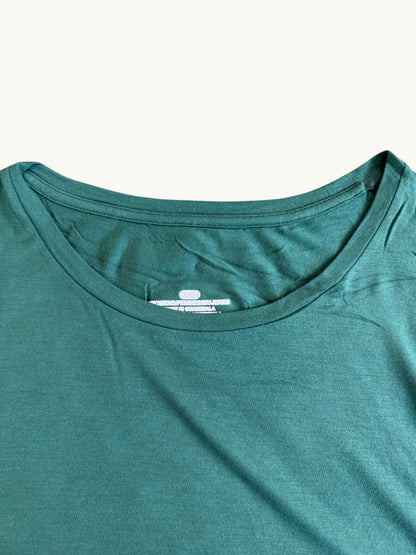 Top de cuello abierto y corte holgado para mujer