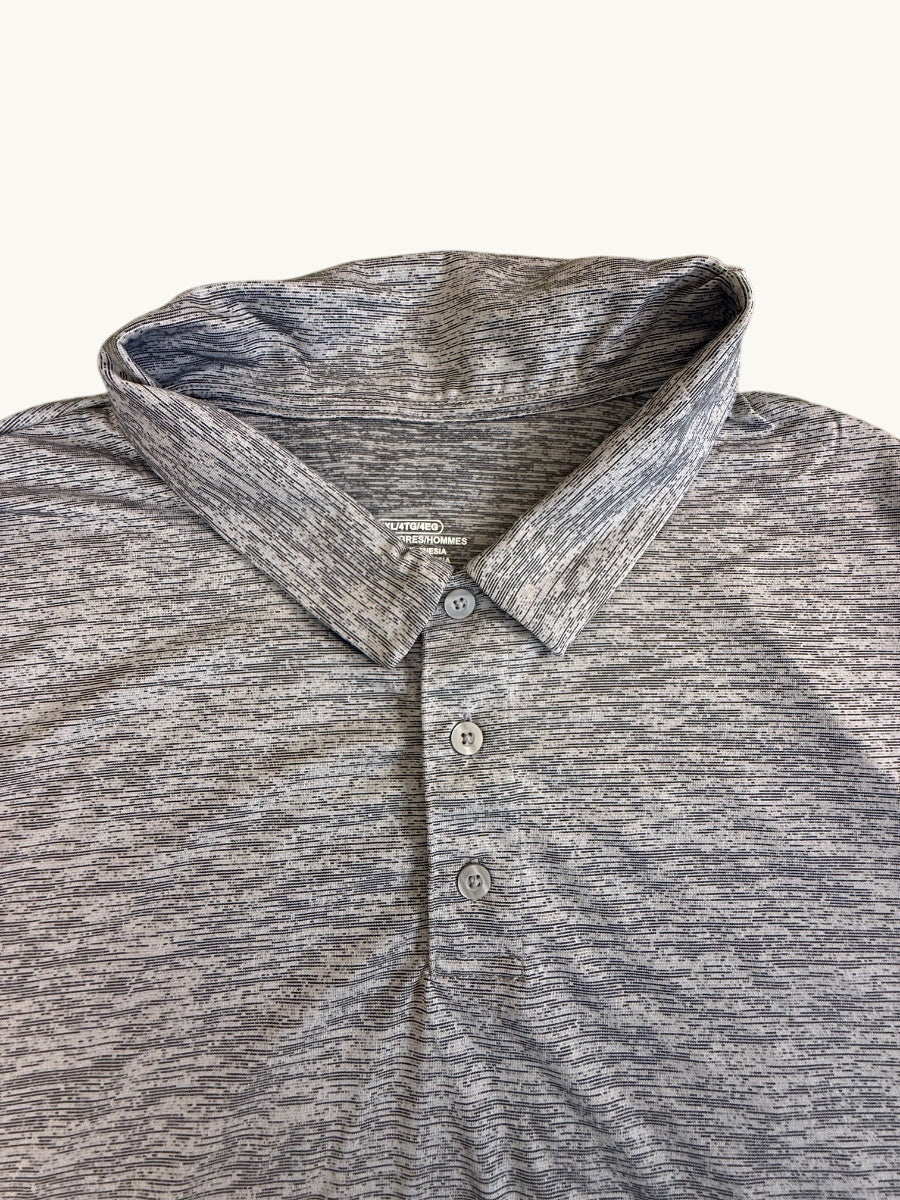 Polo estriado gris pizarra