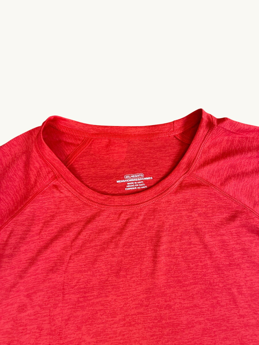 Camiseta raglán sin adornos de manga corta y cuello redondo para adulto