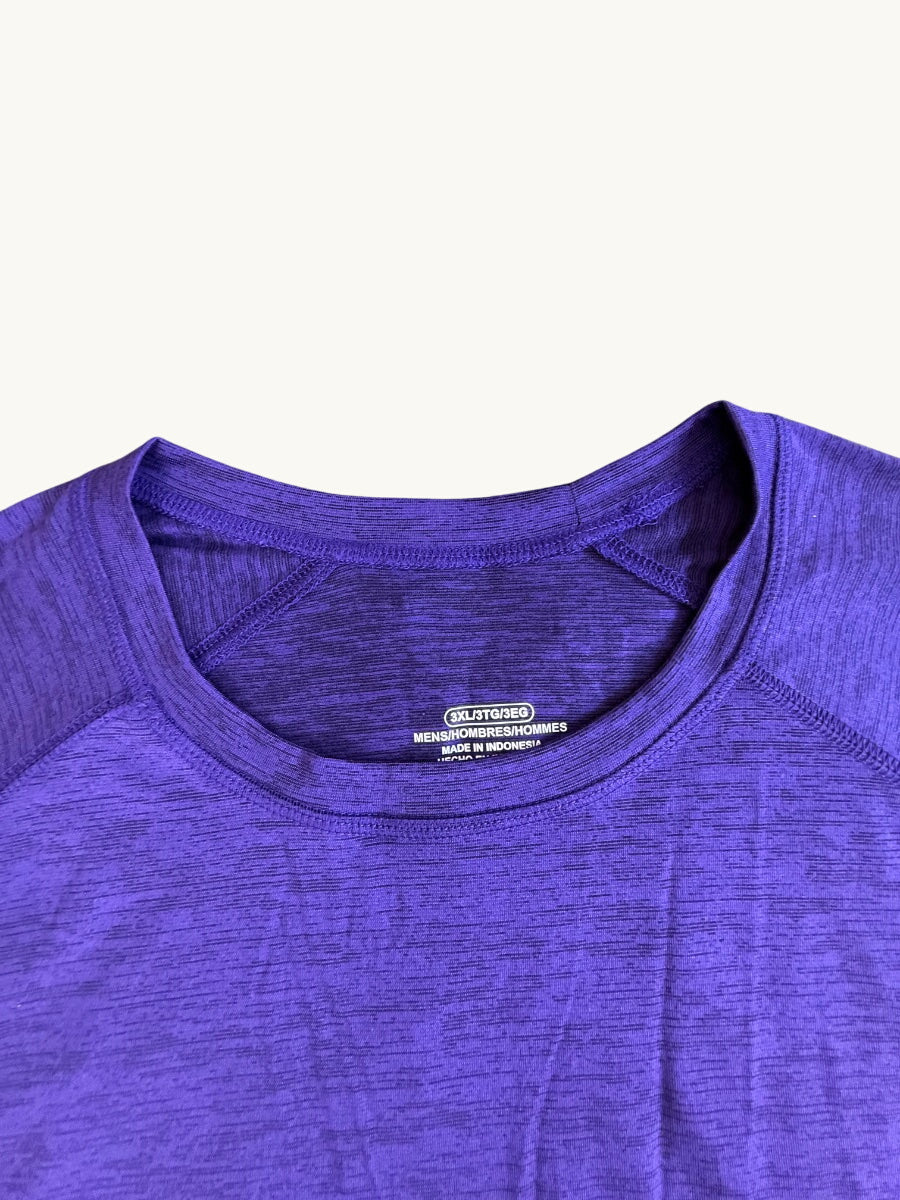Camiseta ranglán de cuello redondo y manga corta en contraste (2G08)