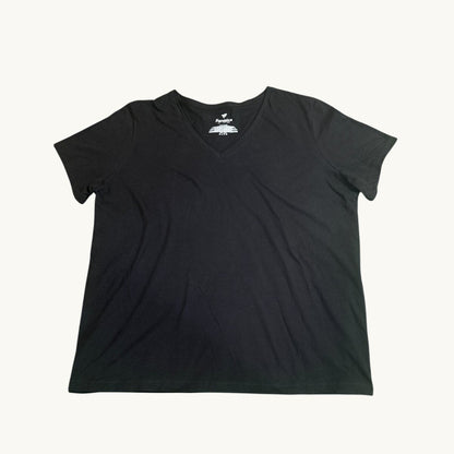 Camiseta de manga corta con cuello de pico (tallas grandes)