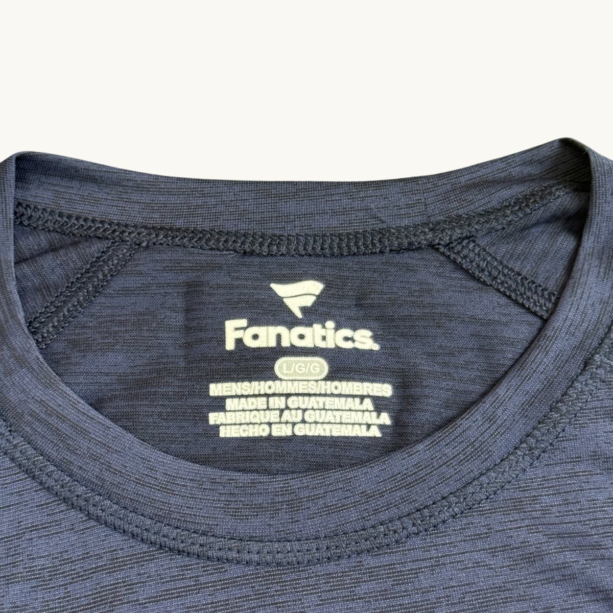Sudadera raglán de cuello redondo azul marino deportiva