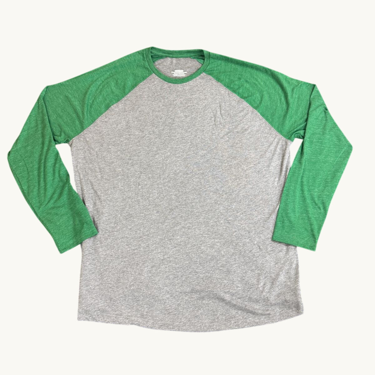 Camiseta raglán de manga larga lisa para adulto