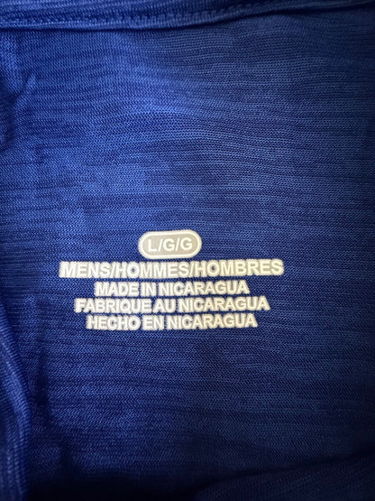 Polo acanalado azul rey profundo